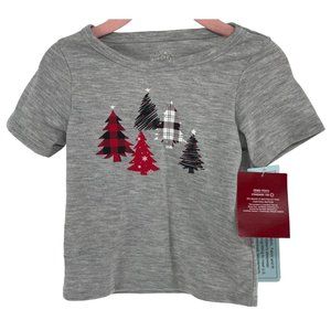 NWT Wondershop Baby Girl's Size 12 Months Grey/Red/White Black Christmas Tree Sh